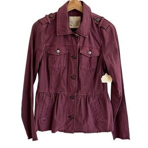 Altar'd State Womens Military Jacket Size M Peplum Utility Casual Feminine NWT